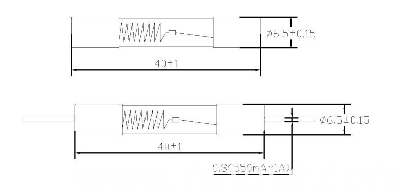 Microwave Oven Fuse Glass Tube Fast-Acting Rated Voltage 5kV